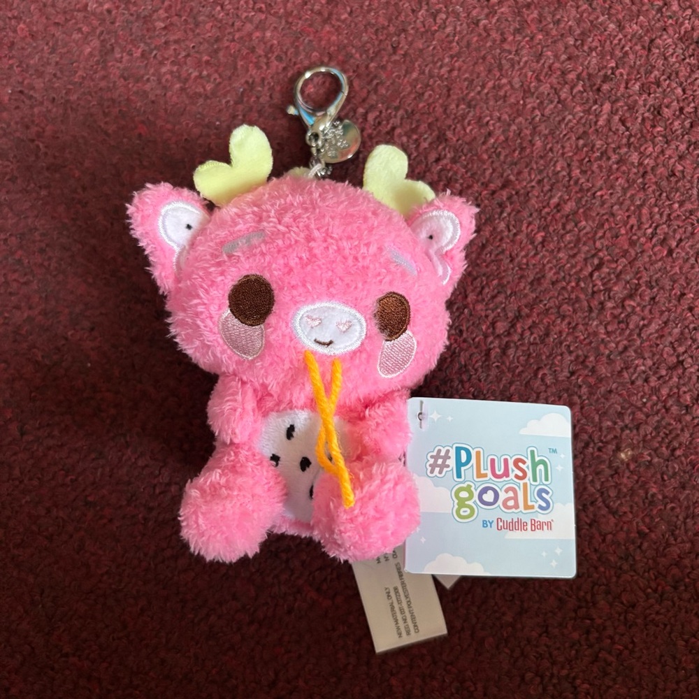 #Plush Goals by Cuddle Barn Dorian The Dragon Fruit 4” Clip Stuffed Plush